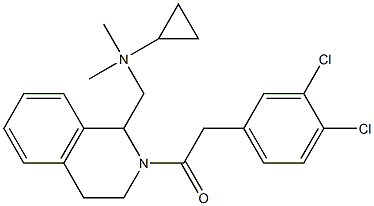 1,2,3,4-Tetrahydro-2-[(3,4-dichlorophenyl)acetyl]-1-[(N-cyclopropylmethyl-N-methylamino)methyl]isoquinoline 구조식 이미지