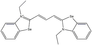 3-Ethyl-2-[3-[3-ethylbenzoselenazol-2(3H)-ylidene]-1-propenyl]benzoselenazol-3-ium 구조식 이미지