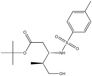 (3S,4S)-5-Hydroxy-4-methyl-3-(tosylamino)pentanoic acid tert-butyl ester 구조식 이미지