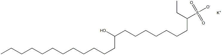 11-Hydroxytricosane-3-sulfonic acid potassium salt Structure