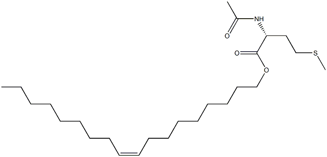 (R)-2-(Acetylamino)-4-(methylthio)butanoic acid (Z)-9-octadecenyl ester 구조식 이미지