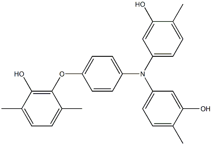 N,N-Bis(3-hydroxy-4-methylphenyl)-4-(6-hydroxy-2,5-dimethylphenoxy)benzenamine 구조식 이미지