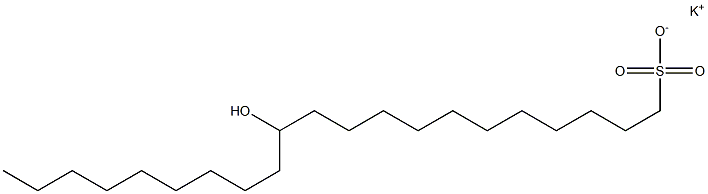 12-Hydroxyhenicosane-1-sulfonic acid potassium salt Structure