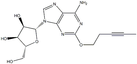 2-(3-Pentynyloxy)adenosine 구조식 이미지