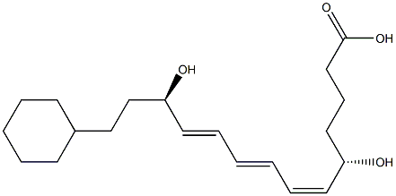 (5S,6Z,8E,10E,12R)-14-Cyclohexyl-5,12-dihydroxy-6,8,10-tetradecatrienoic acid 구조식 이미지