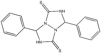3,6-Diphenyl-1,2,3,3a,4,5,6,6a-octahydro-2,3a,5,6a-tetraazapentalene-1,4-dithione 구조식 이미지