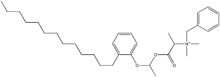 N,N-Dimethyl-N-benzyl-N-[1-[[1-(2-tridecylphenyloxy)ethyl]oxycarbonyl]ethyl]aminium Structure