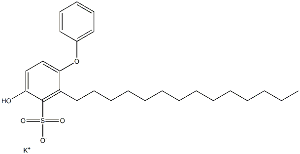 4-Hydroxy-2-tetradecyl[oxybisbenzene]-3-sulfonic acid potassium salt 구조식 이미지
