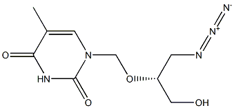 1-[[[(R)-1-Hydroxy-3-azidopropan-2-yl]oxy]methyl]thymine 구조식 이미지