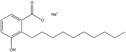 2-Decyl-3-hydroxybenzoic acid sodium salt 구조식 이미지