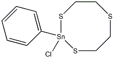 2-Chloro-2-phenyl-1,3,6-trithia-2-stannacyclooctane Structure