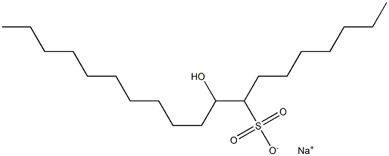 9-Hydroxynonadecane-8-sulfonic acid sodium salt 구조식 이미지
