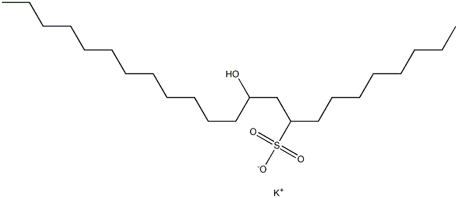 11-Hydroxytricosane-9-sulfonic acid potassium salt 구조식 이미지