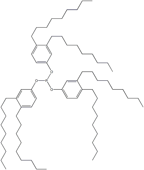 Phosphorous acid tris(3,4-dinonylphenyl) ester Structure