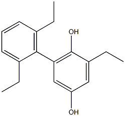 2-Ethyl-6-(2,6-diethylphenyl)benzene-1,4-diol 구조식 이미지