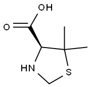 (4S)-5,5-Dimethylthiazolidine-4-carboxylic acid 구조식 이미지