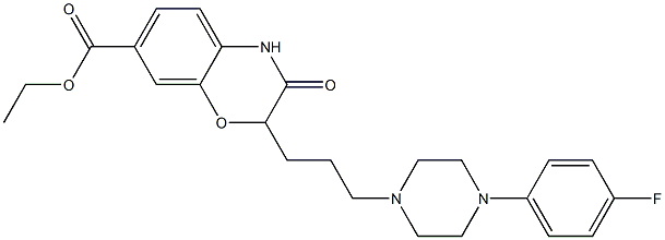 2-[3-[4-(4-Fluorophenyl)piperazin-1-yl]propyl]-3,4-dihydro-3-oxo-2H-1,4-benzoxazine-7-carboxylic acid ethyl ester Structure