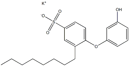 3'-Hydroxy-2-octyl[oxybisbenzene]-4-sulfonic acid potassium salt 구조식 이미지