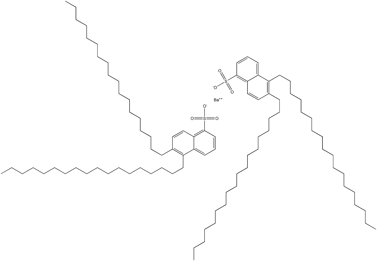 Bis(5,6-dioctadecyl-1-naphthalenesulfonic acid)barium salt Structure