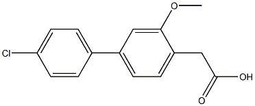 4'-Chloro-3-methoxy-1,1'-biphenyl-4-acetic acid 구조식 이미지