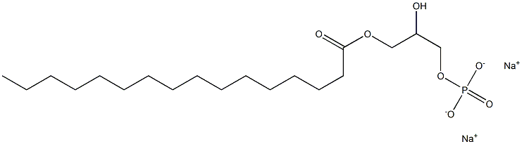 (-)-1-O-Palmitoyl-D-glycerol-3-phosphoric acid disodium salt 구조식 이미지