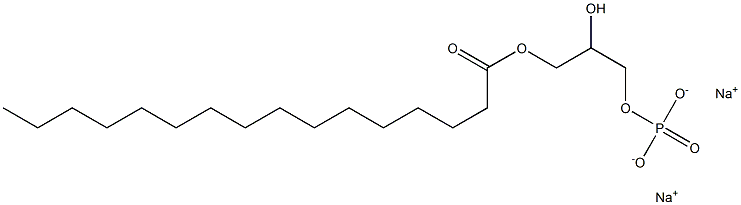 (-)-1-O-Palmitoyl-D-glycerol-3-phosphoric acid disodium salt Structure