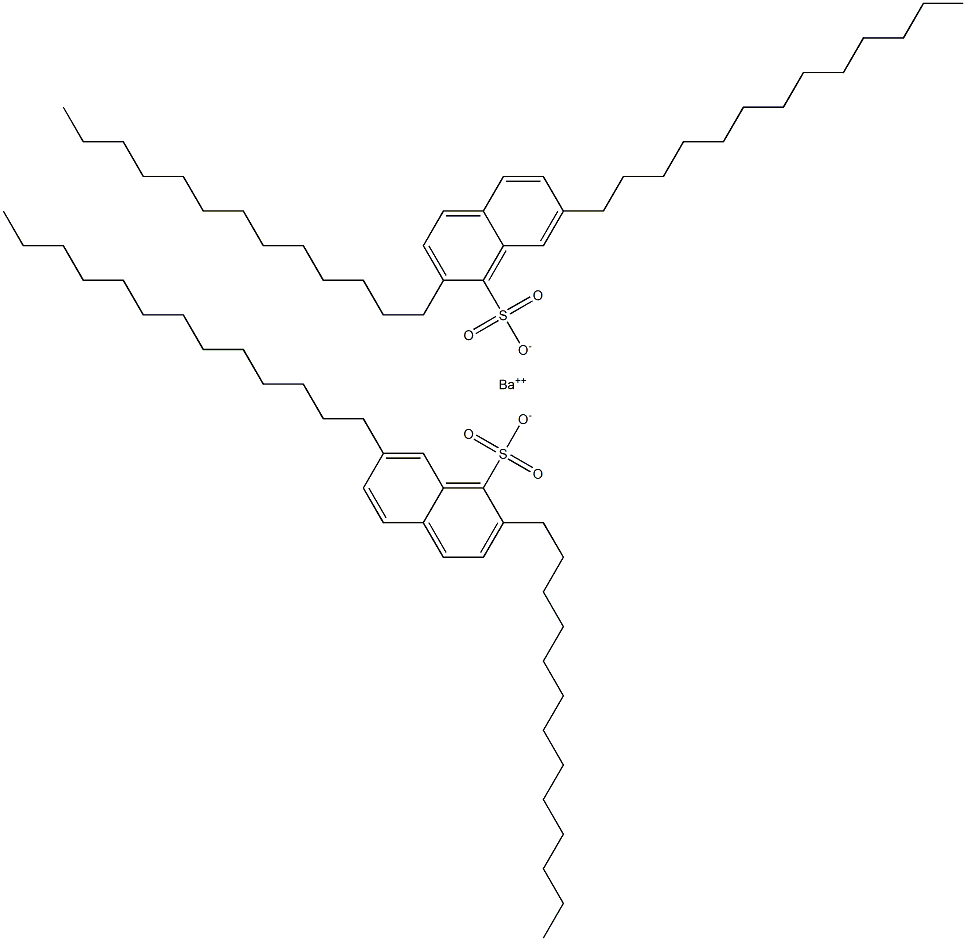 Bis(2,7-ditridecyl-1-naphthalenesulfonic acid)barium salt Structure