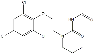 N-Propyl-N-[2-(2,4,6-trichlorophenoxy)ethyl]-N'-formylurea 구조식 이미지