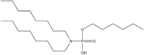 N,N-Dioctylamidophosphoric acid hydrogen hexyl ester 구조식 이미지