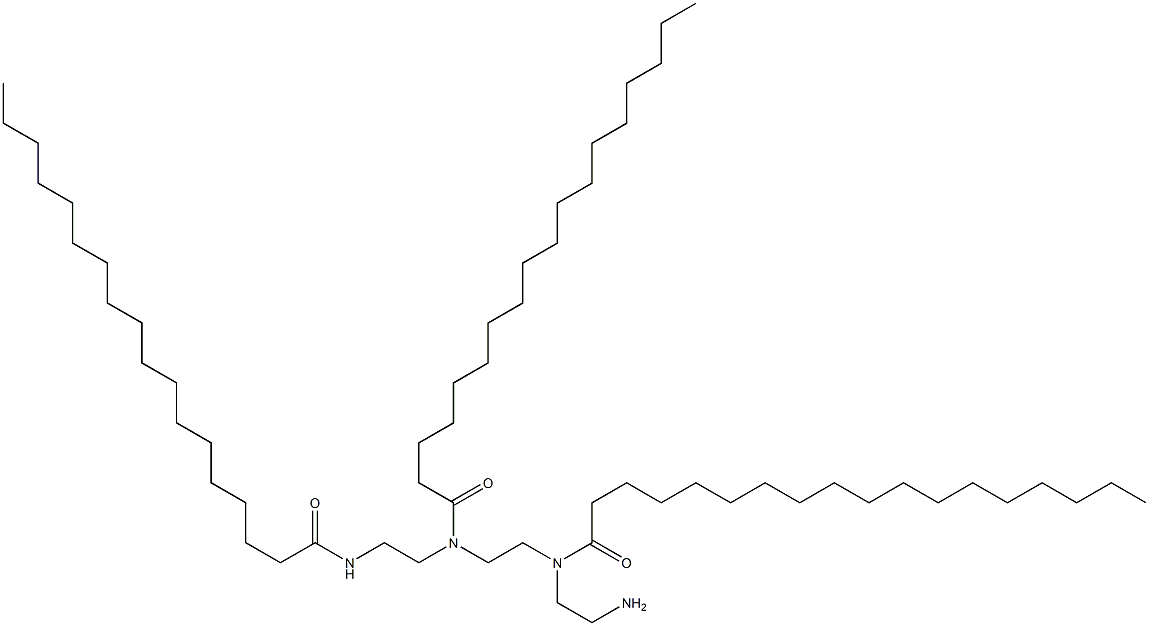 N,3,6-Tri(1-oxooctadecyl)-3,6-diazaoctane-1,8-diamine 구조식 이미지