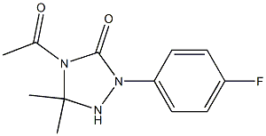 1-(4-Fluorophenyl)-3,3-dimethyl-4-acetyl-1,2,4-triazolidin-5-one 구조식 이미지