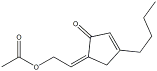 5-[(Z)-2-Acetyloxyethylidene]-3-butyl-2-cyclopenten-1-one 구조식 이미지