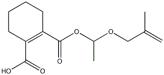 1-Cyclohexene-1,2-dicarboxylic acid hydrogen 1-[1-(methallyloxy)ethyl] ester 구조식 이미지