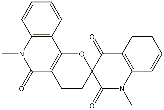 1,6'-Dimethyl-3',4'-dihydrospiro[quinoline-3(4H),2'-[2H]pyrano[3,2-c]quinoline]-2,4,5'(1H,6'H)-trione 구조식 이미지