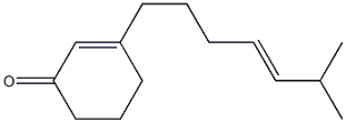 3-[(E)-6-Methyl-4-heptenyl]-2-cyclohexen-1-one Structure