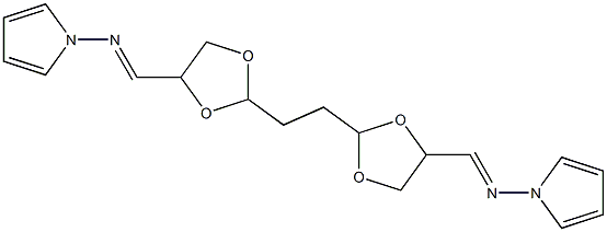 1,2-Bis(4-pyrrolizinomethyl-1,3-dioxolan-2-yl)ethane Structure