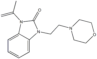 1-(2-Morpholinoethyl)-3-(1-methylethenyl)-1H-benzimidazol-2(3H)-one 구조식 이미지