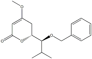 (6R)-6-[(S)-1-Benzyloxy-2-methylpropyl]-5,6-dihydro-4-methoxy-2H-pyran-2-one 구조식 이미지