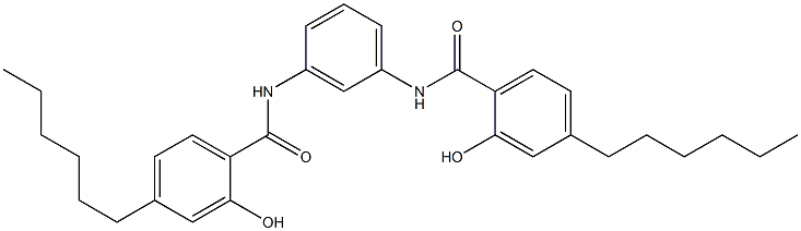 N,N'-Bis(4-hexylsalicyloyl)-m-phenylenediamine Structure