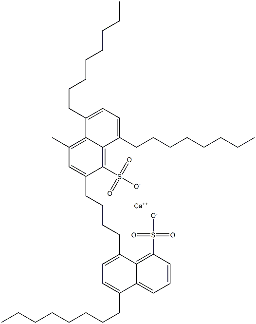 Bis(5,8-dioctyl-1-naphthalenesulfonic acid)calcium salt Structure