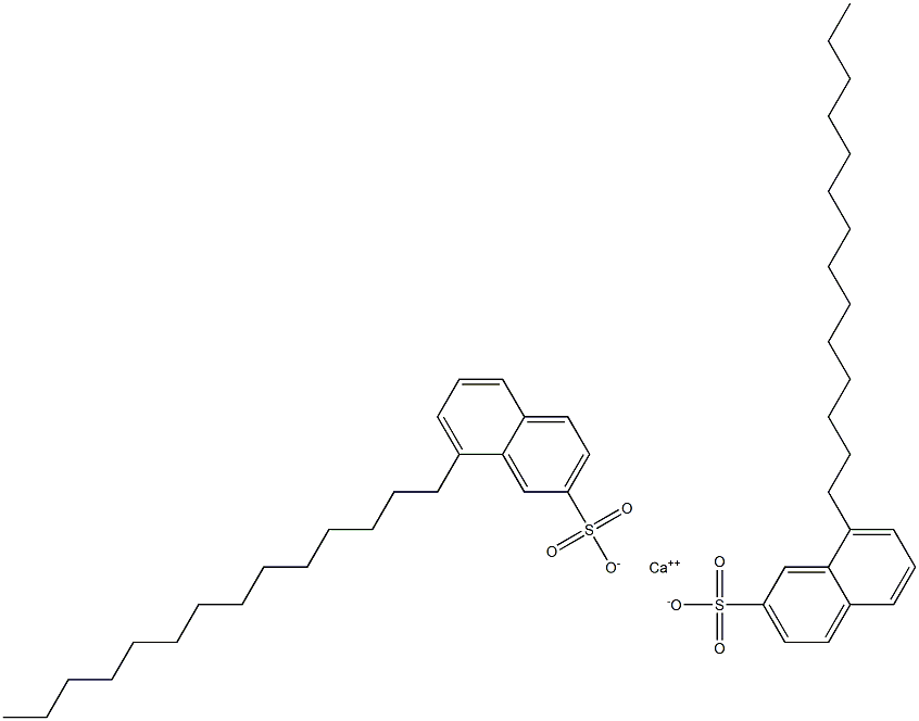 Bis(8-tetradecyl-2-naphthalenesulfonic acid)calcium salt 구조식 이미지