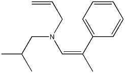 (Z)-2-Phenyl-N-isobutyl-N-(2-propenyl)-1-propen-1-amine Structure