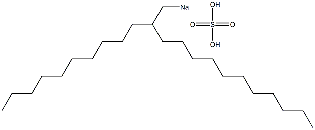 Sulfuric acid 2-decyltridecyl=sodium salt Structure