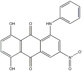 1-Anilino-5,8-dihydroxy-3-nitroanthraquinone 구조식 이미지