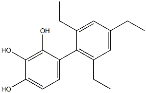 4-(2,4,6-Triethylphenyl)benzene-1,2,3-triol Structure