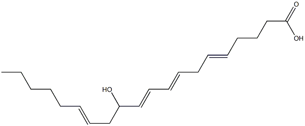 12-Hydroxy-5,8,10,14-icosatetraenoic acid 구조식 이미지