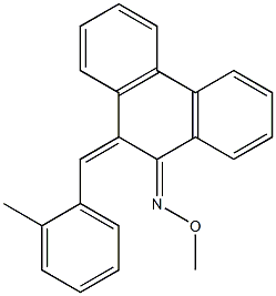 (10Z)-9,10-Dihydro-9-(methoxyimino)-10-(2-methylbenzylidene)phenanthrene Structure