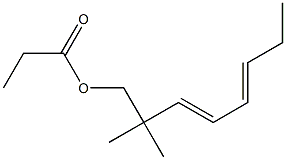 Propionic acid 2,2-dimethyl-3,5-octadienyl ester 구조식 이미지