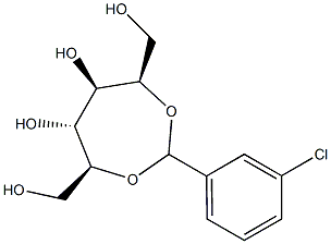 2-O,5-O-(3-Chlorobenzylidene)-L-glucitol Structure