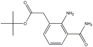 2-Amino-3-carbamoylbenzeneacetic acid tert-butyl ester Structure